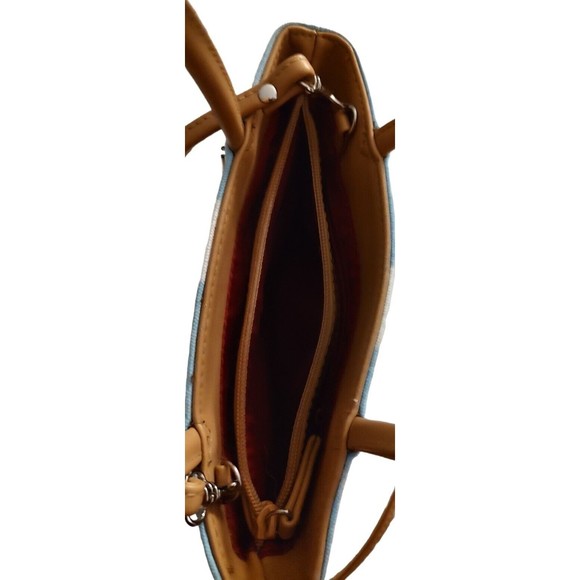 Beach scene Frankie and Johnnie Retro Beaded Purse Canvas Handbag Crossbody EUC - Picture 7 of 8